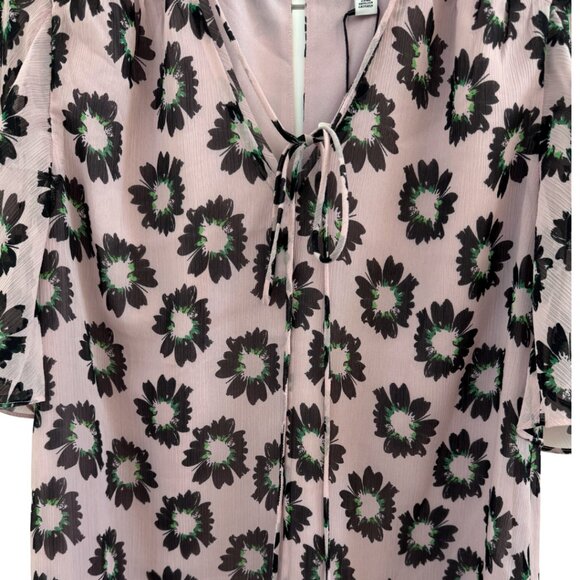 Ted Baker London Harlynn Split Sleeve Floral Top Neck Tie Sz 1 (US 4) NWT - Picture 5 of 12